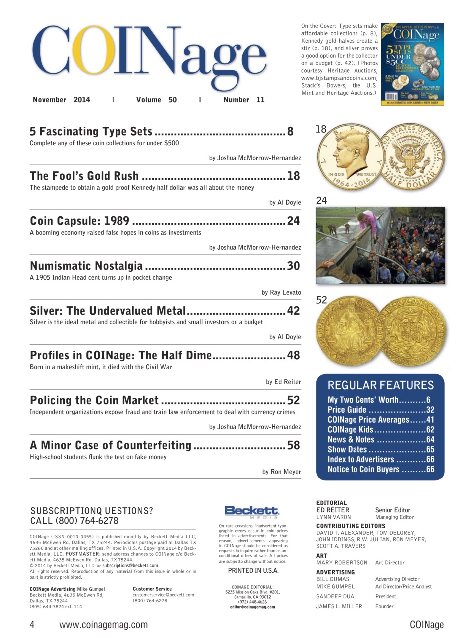 COINage Magazine Preview Pages