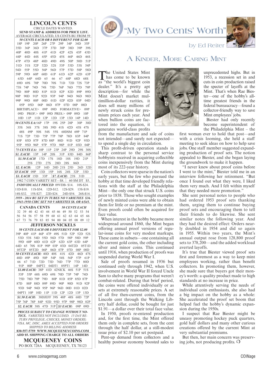 COINage Magazine Preview Pages
