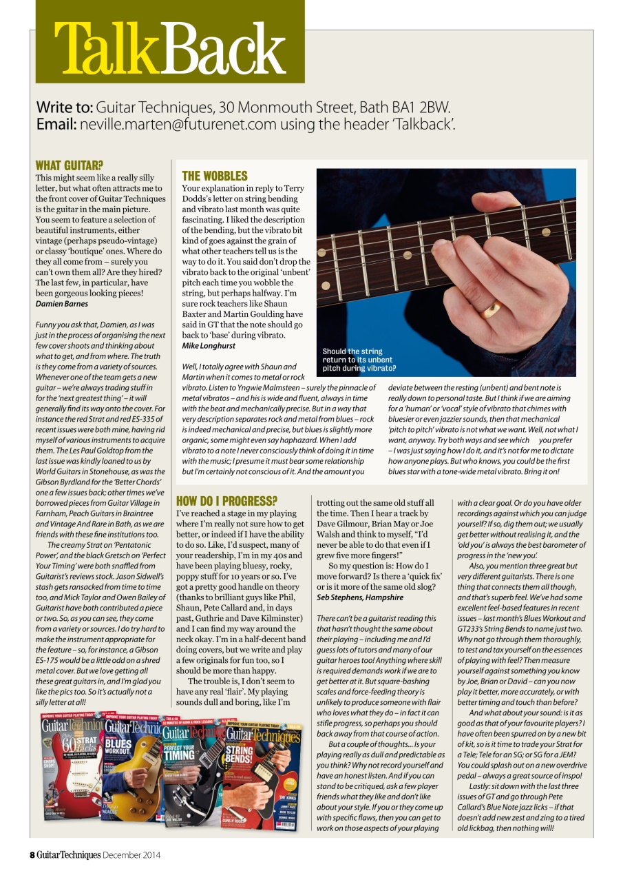 Guitar Techniques Preview Pages