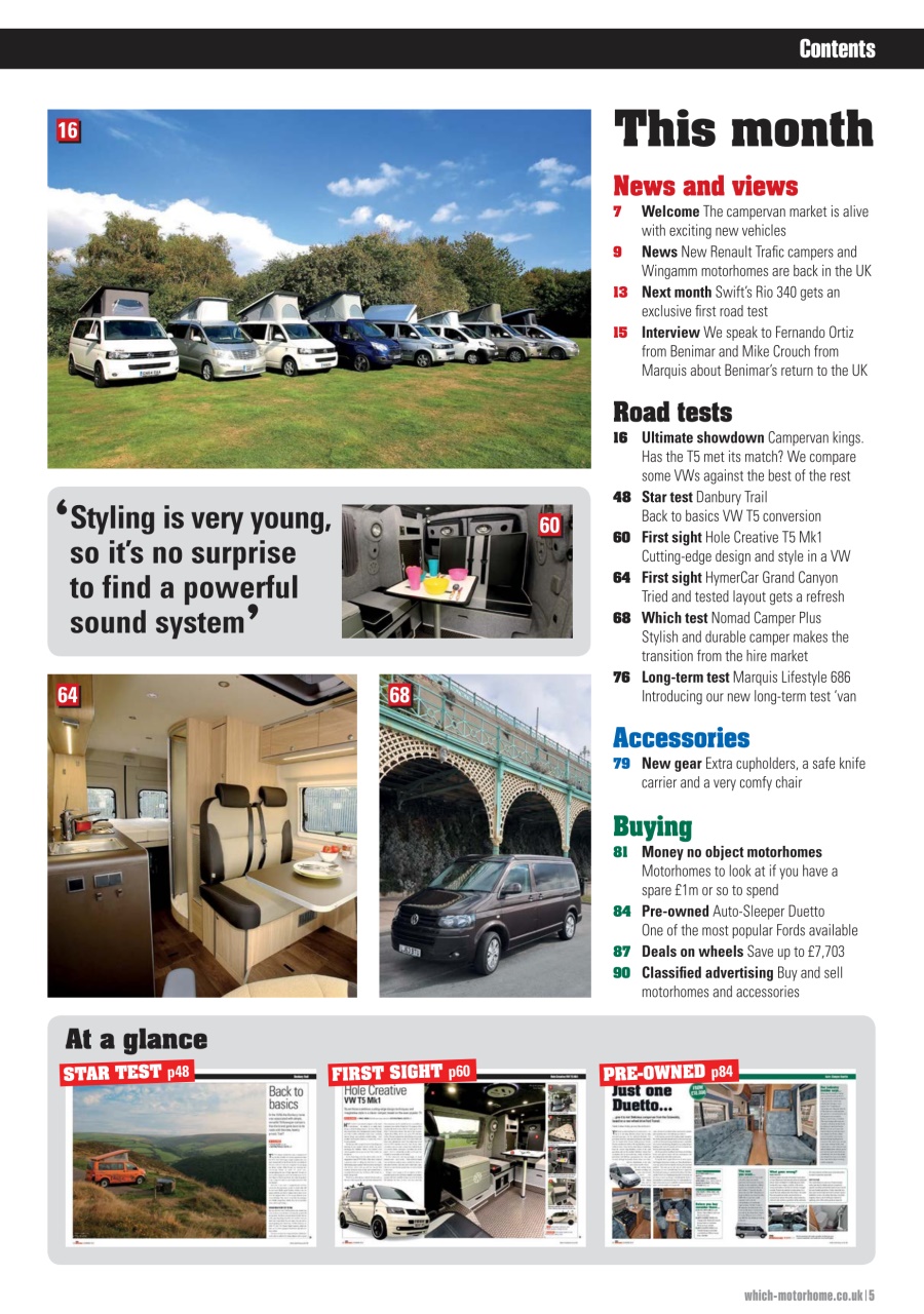 What Motorhome magazine Preview Pages