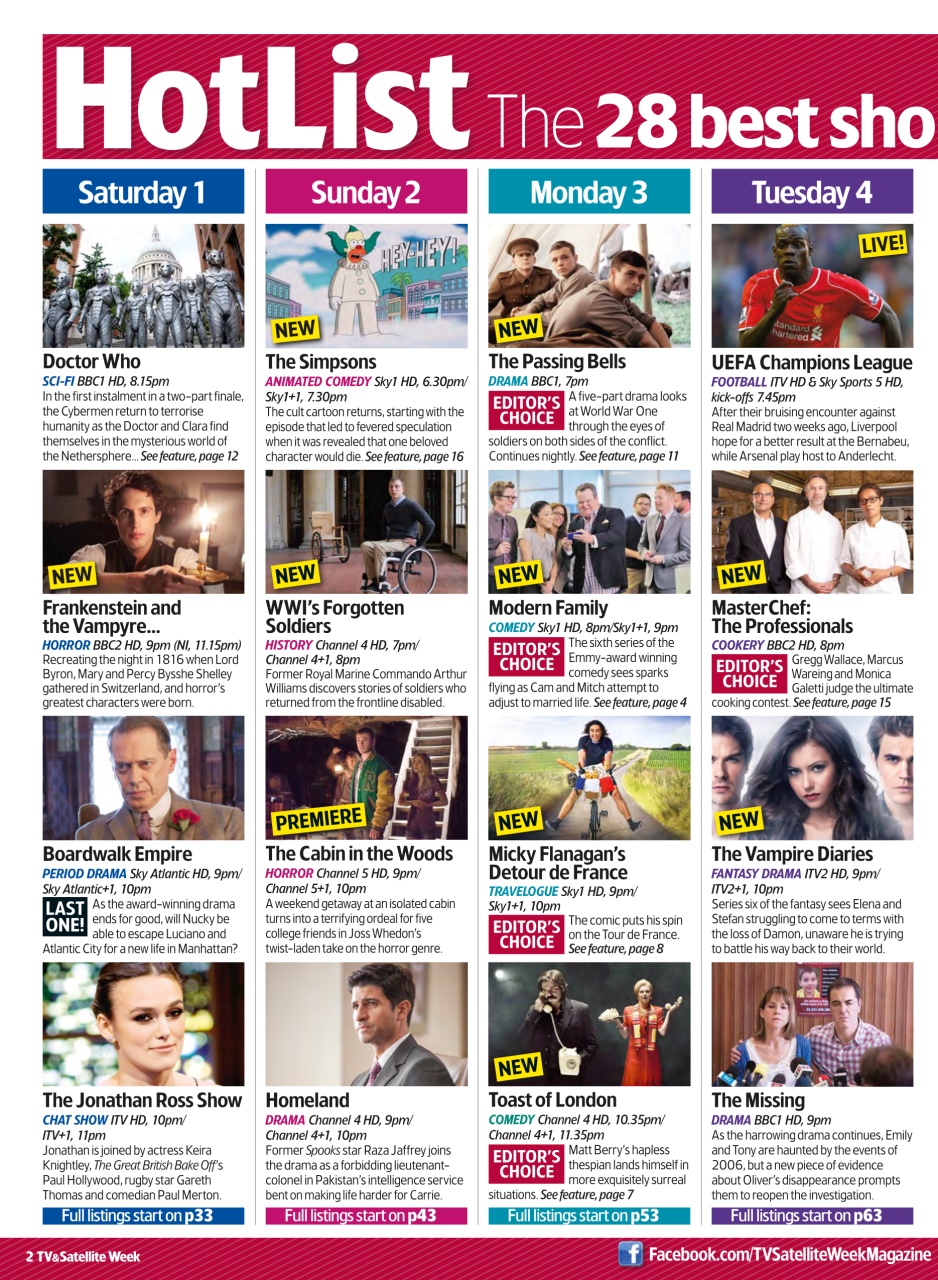 TV & Satellite Week Preview Pages