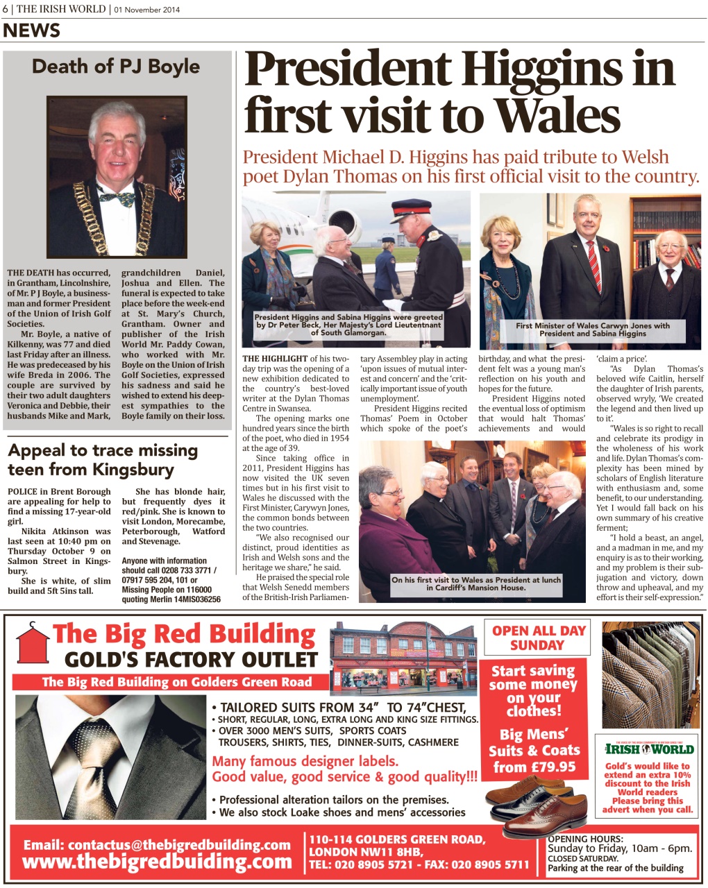 Irish World Preview Pages