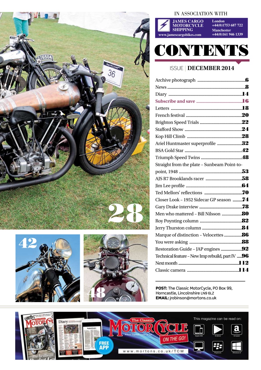The Classic MotorCycle Preview Pages