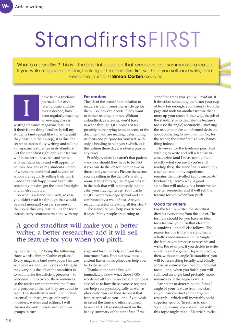 Writing Magazine Preview Pages