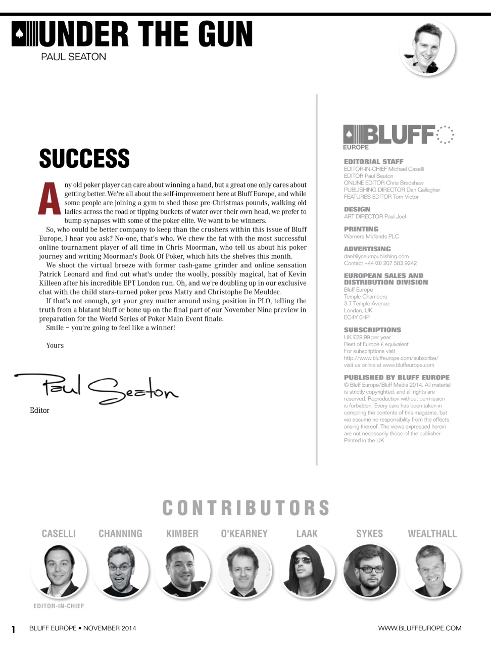 Bluff Europe Preview Pages