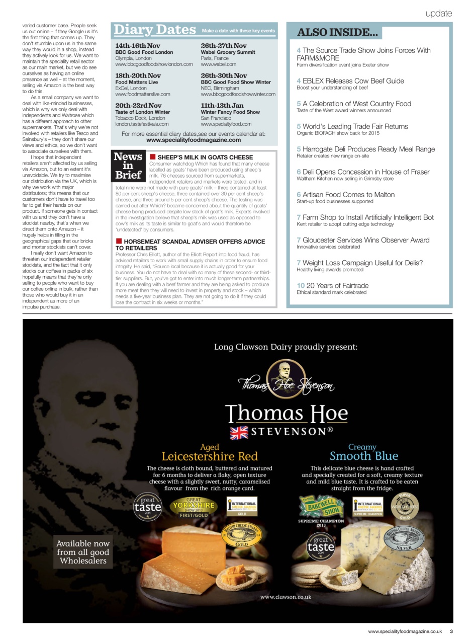 Speciality Food Preview Pages