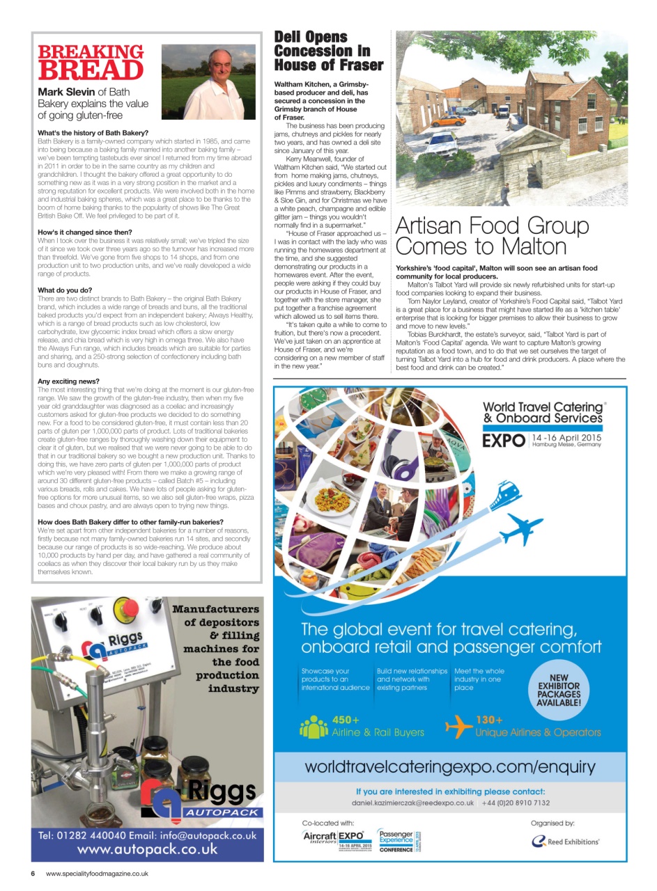 Speciality Food Preview Pages