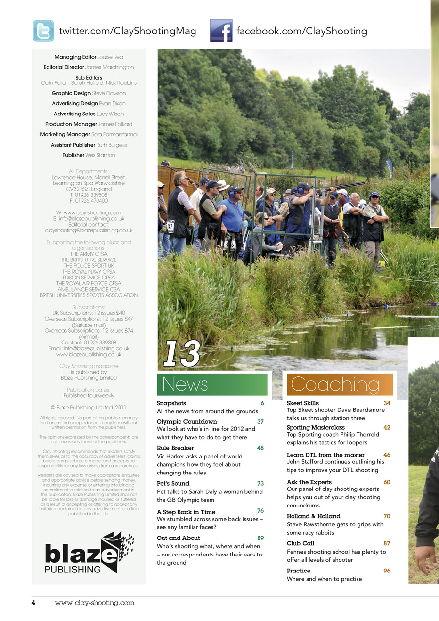 Clay Shooting Preview Pages