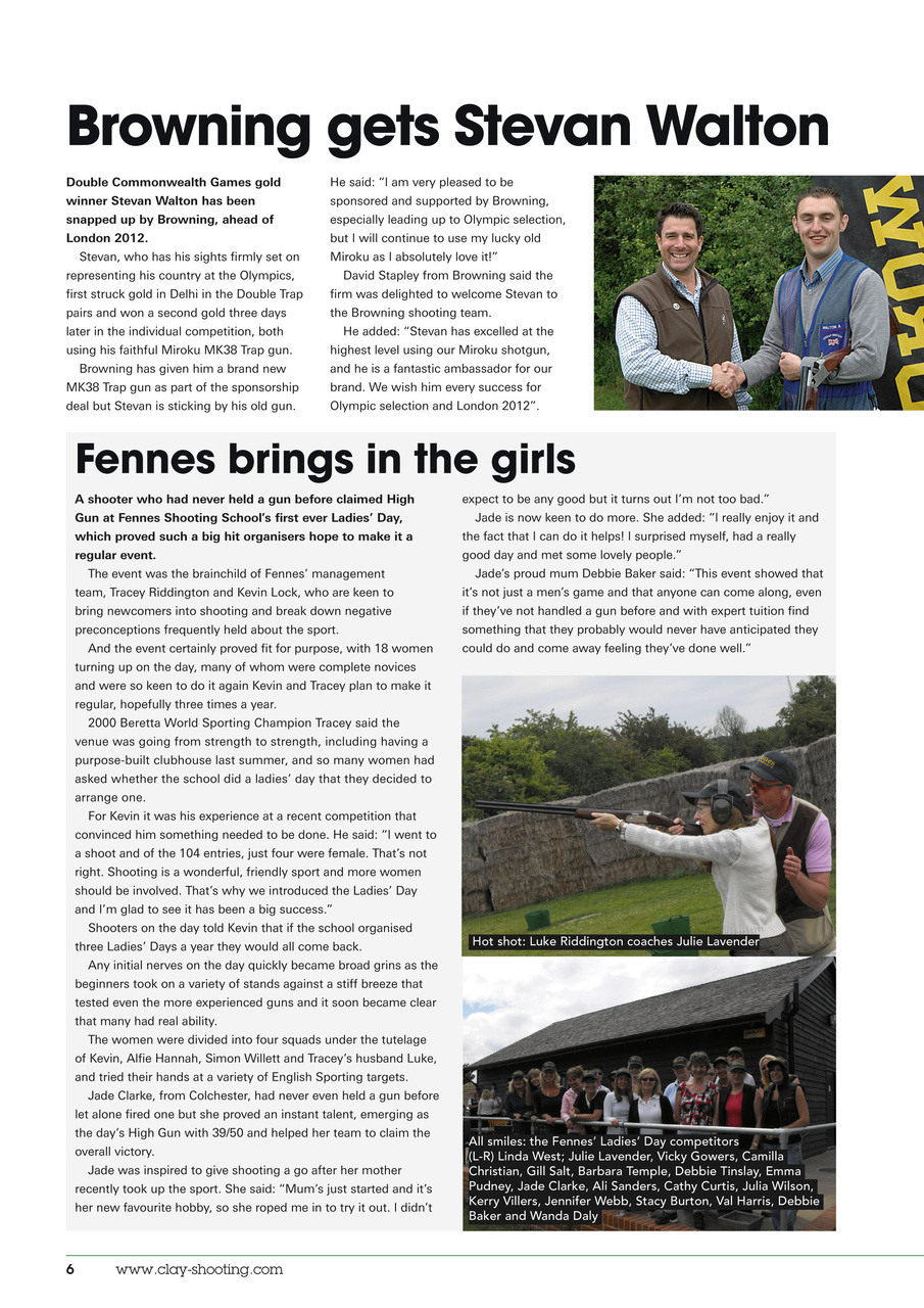 Clay Shooting Preview Pages
