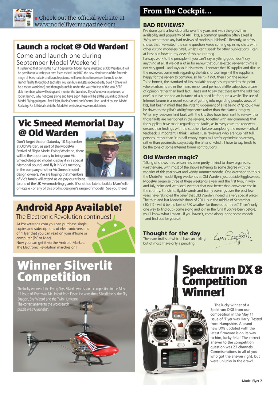 Radio Control Model Flyer Preview Pages