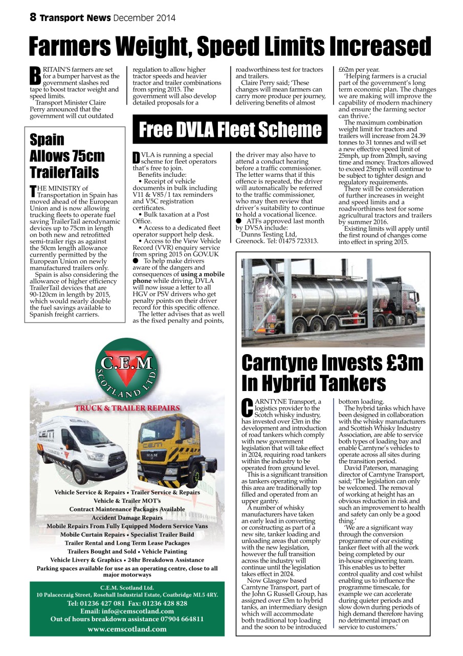 Transport News Preview Pages