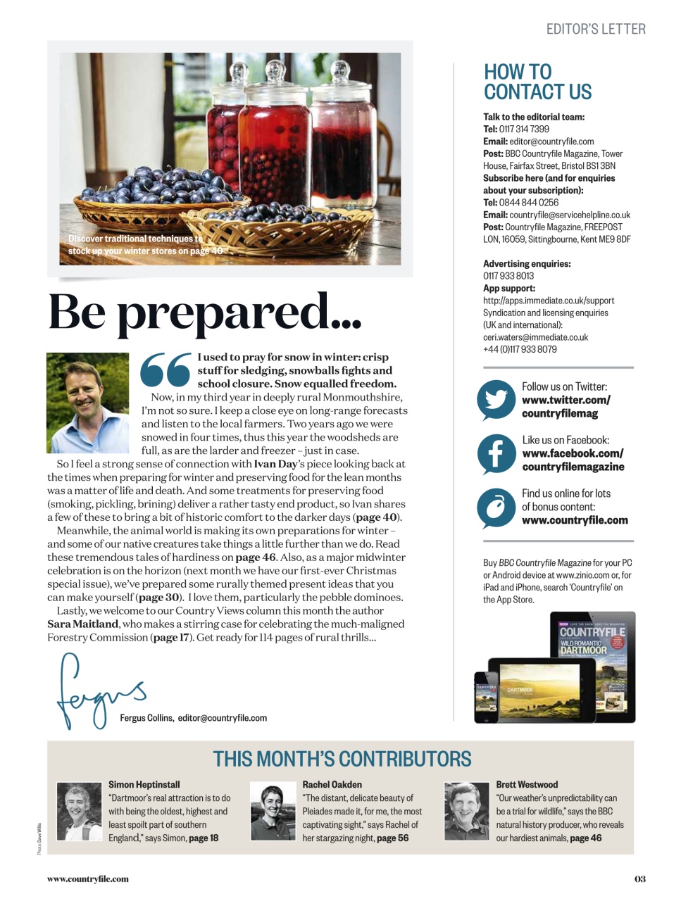 BBC Countryfile Magazine Preview Pages