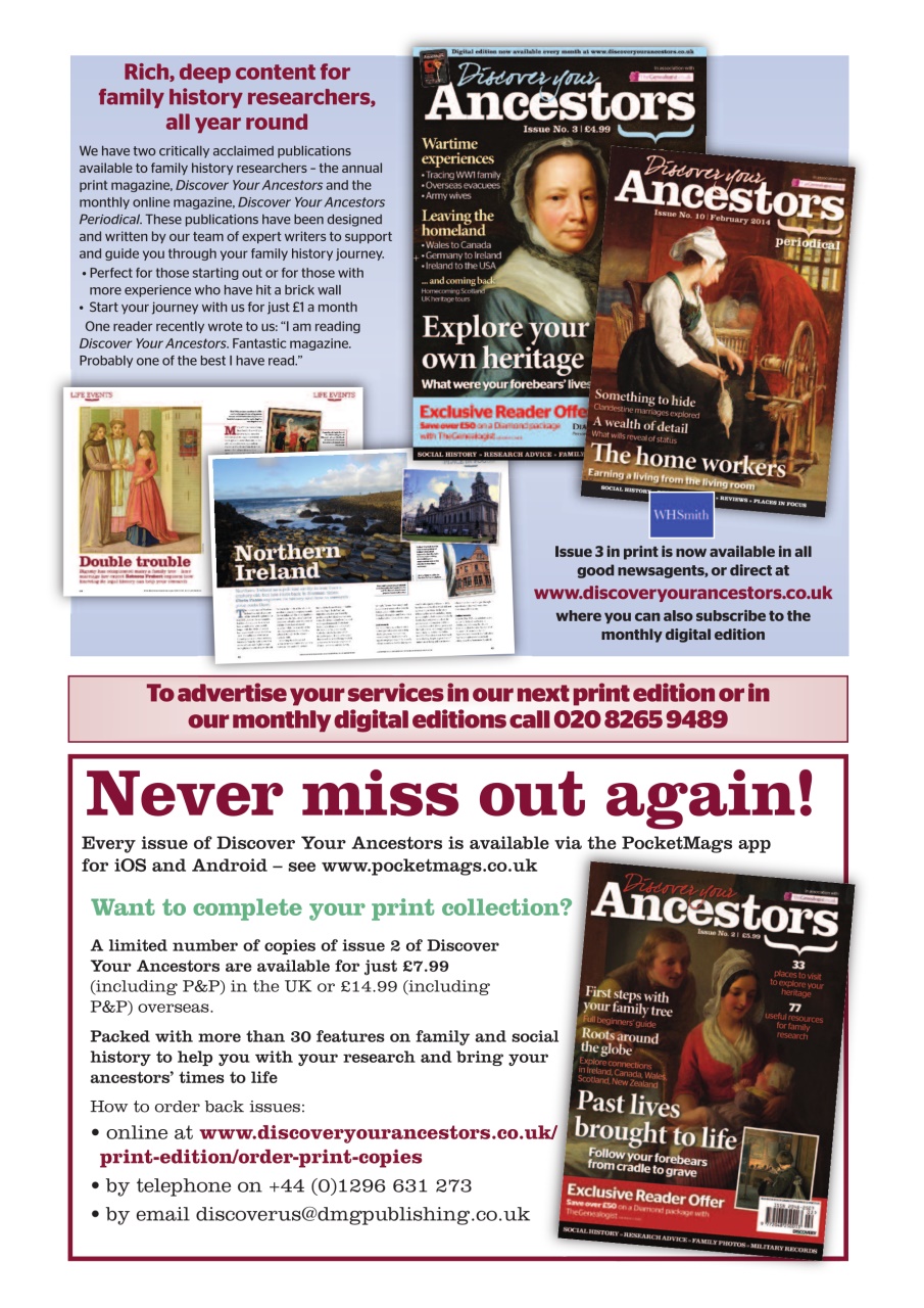 Discover Your Ancestors Preview Pages