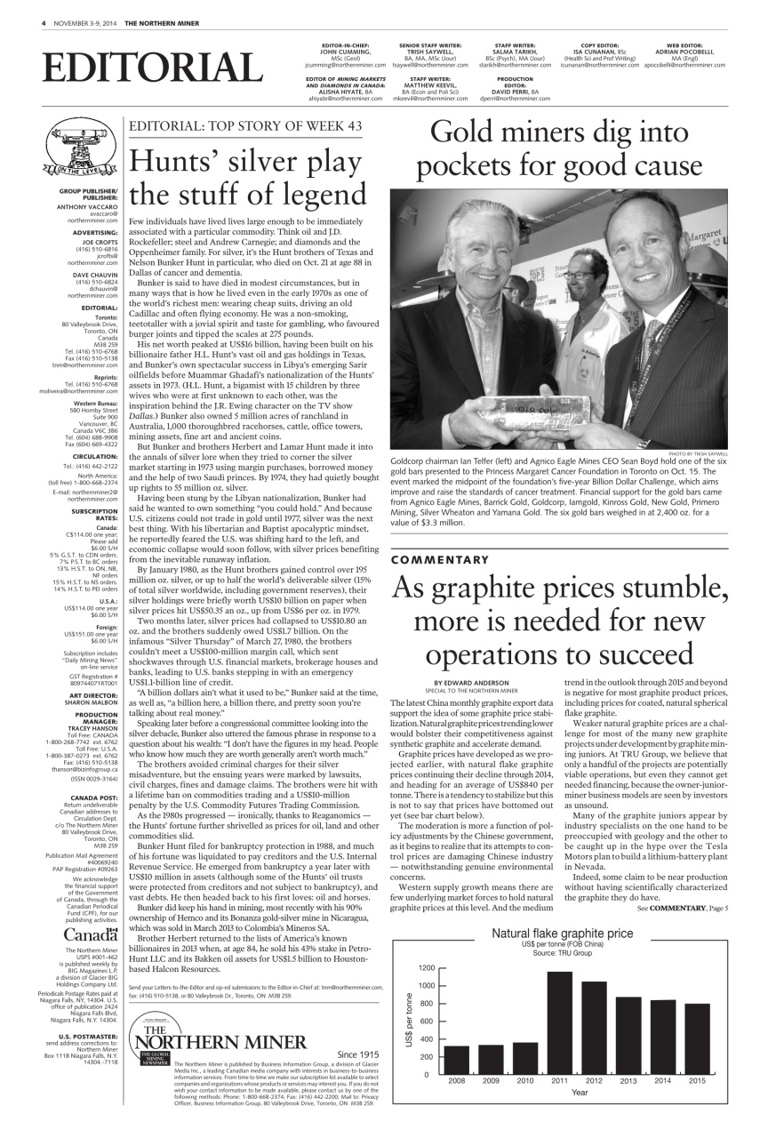 The Northern Miner Preview Pages