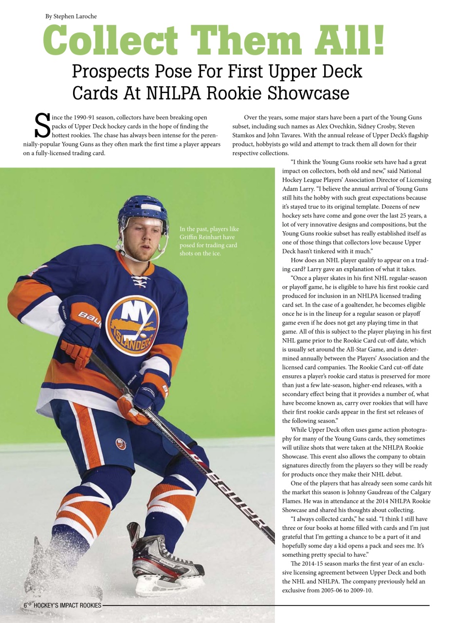 Beckett Hockey Magazine Preview Pages