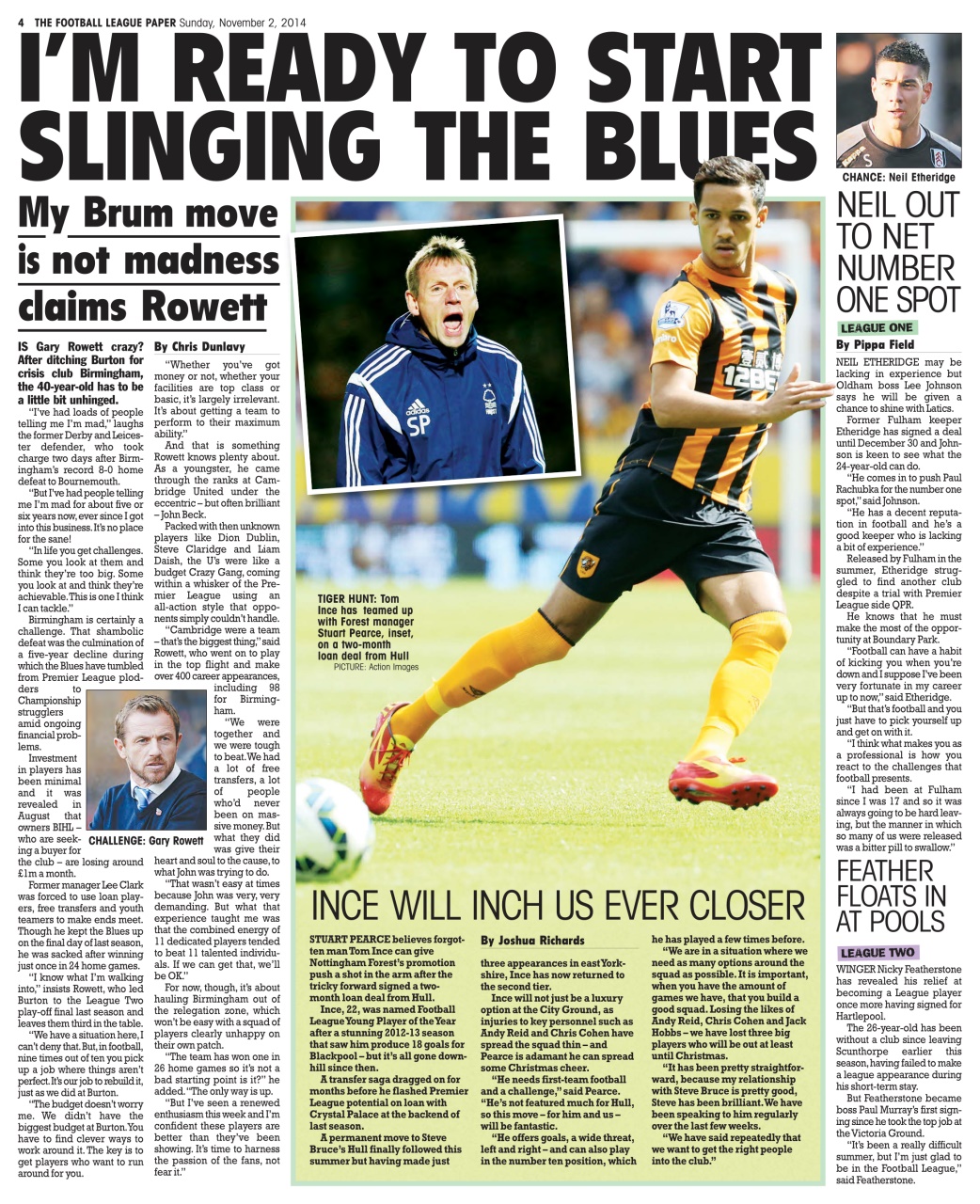 The Football League Paper Preview Pages