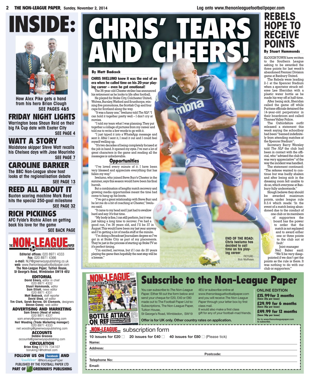 The Non-League Football Paper Preview Pages