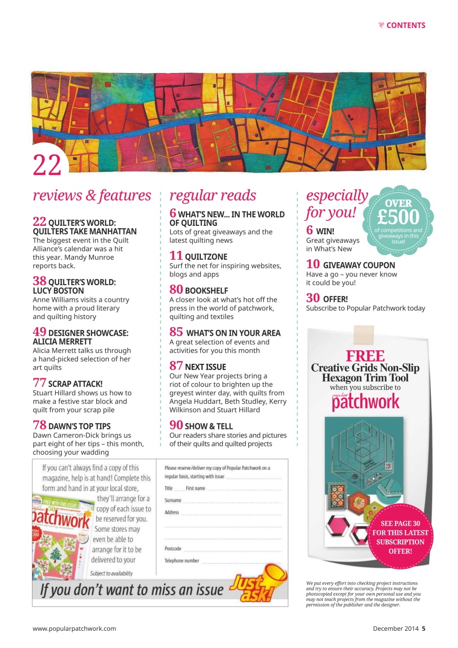 Popular Patchwork Magazine Preview Pages