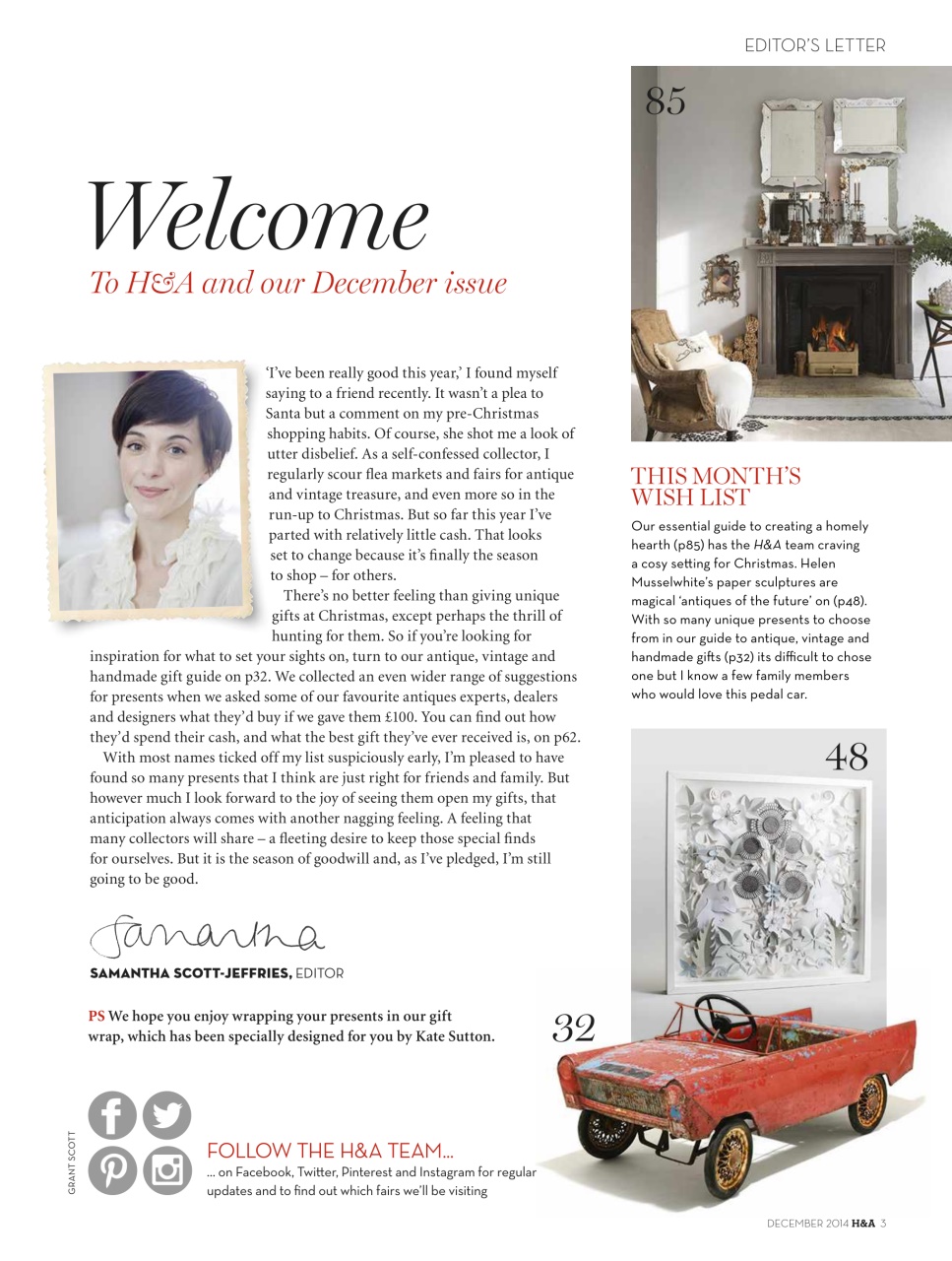 Homes & Antiques Magazine Preview Pages