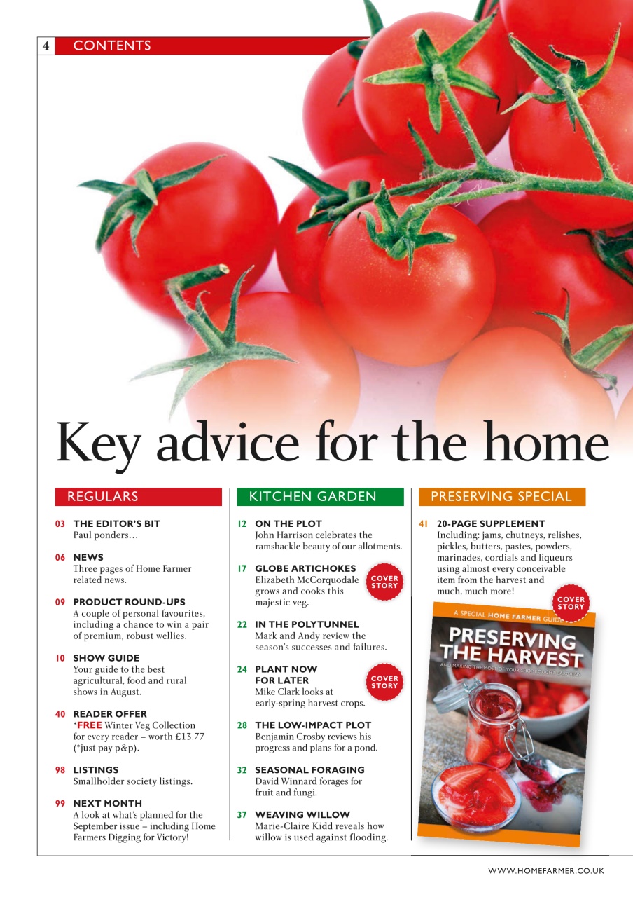 Home Farmer Magazine Preview Pages