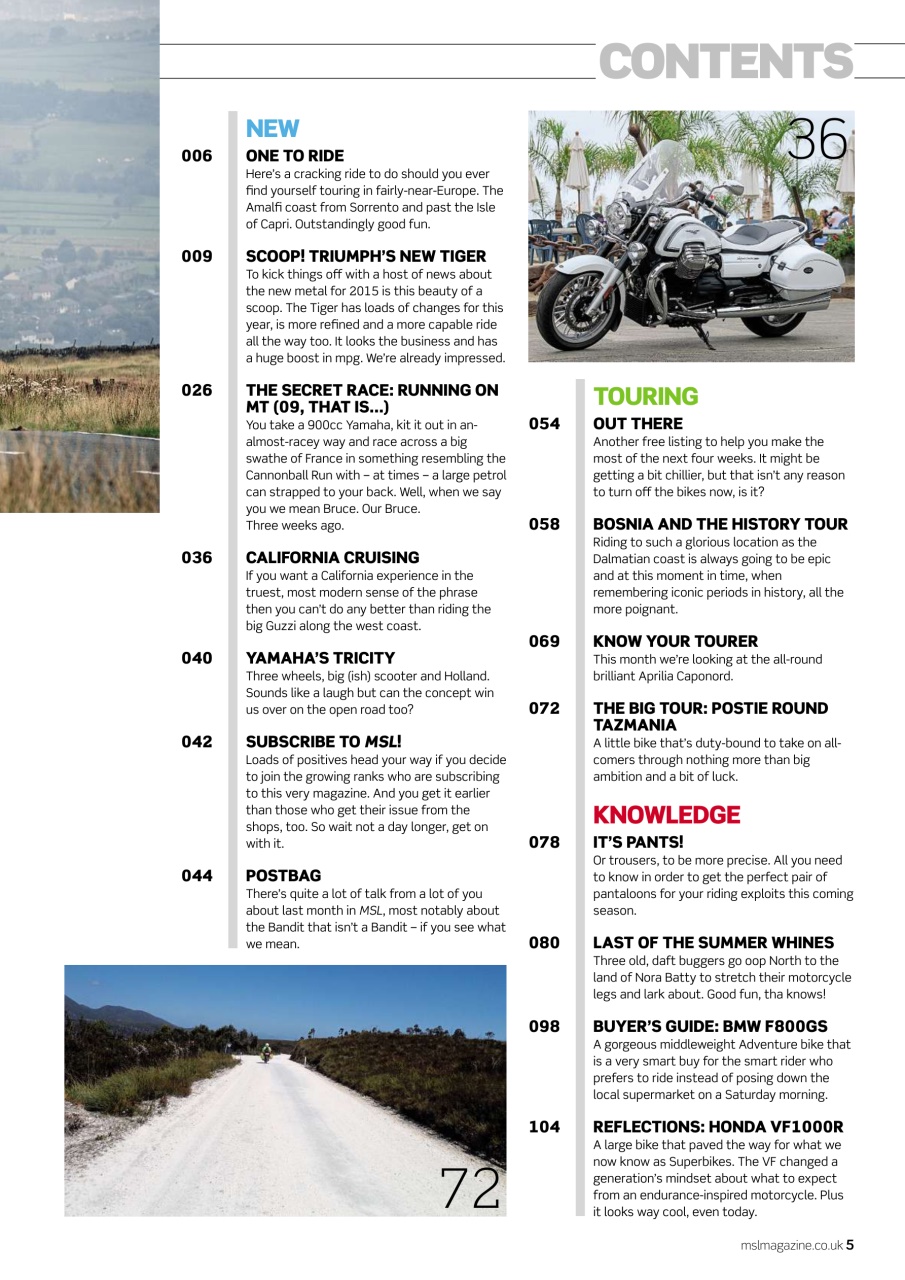 Motorcycle Sport & Leisure Preview Pages