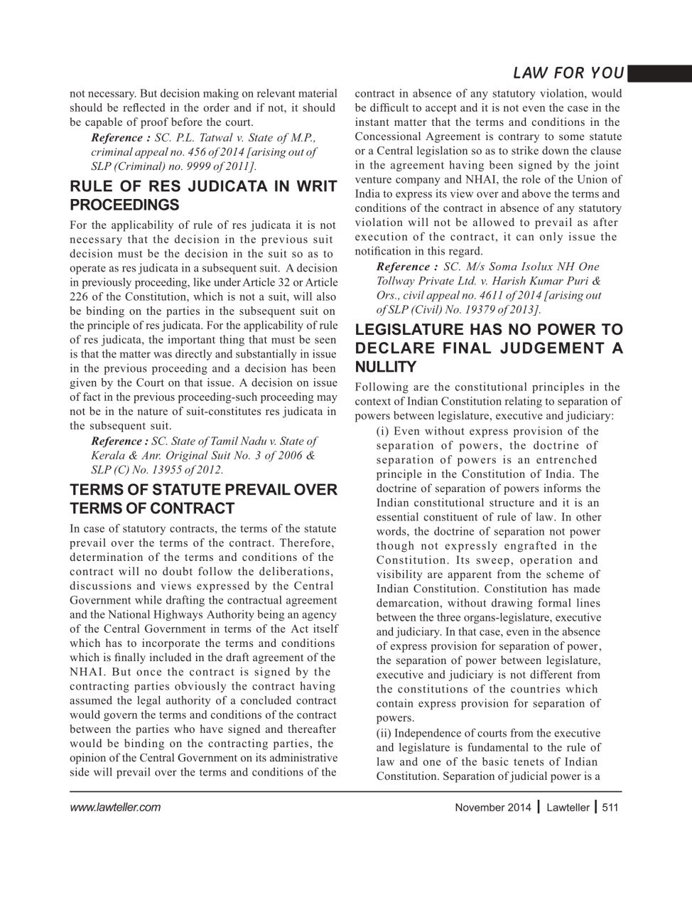 Lawteller – A Legal Awareness Magazine Preview Pages