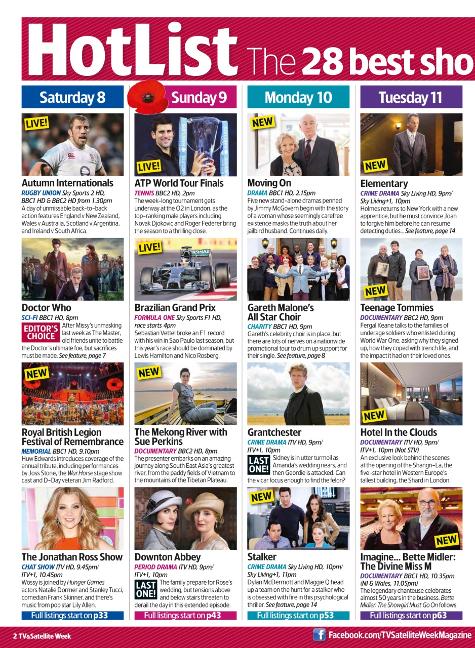 TV & Satellite Week Preview Pages