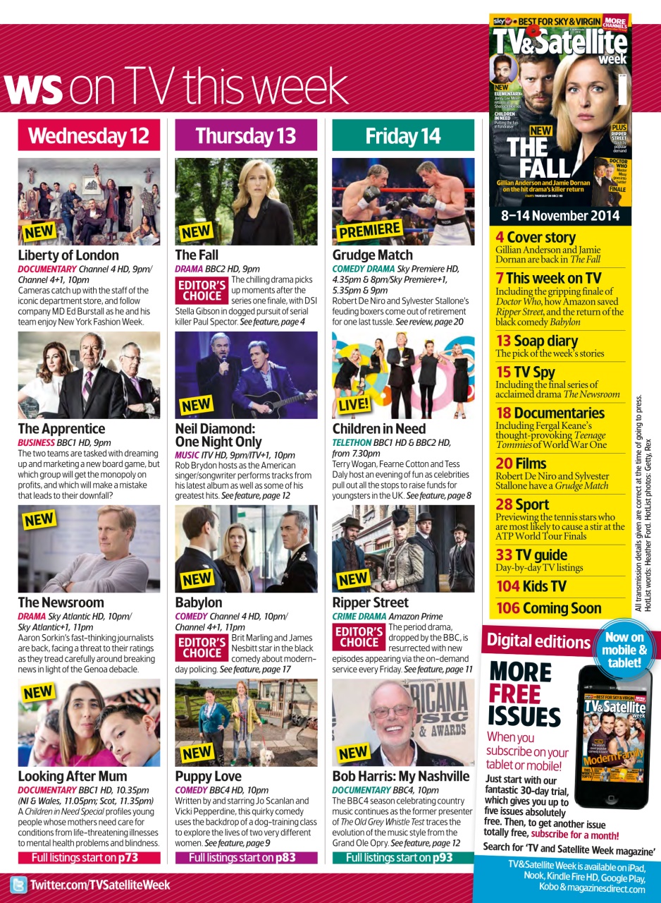 TV & Satellite Week Preview Pages