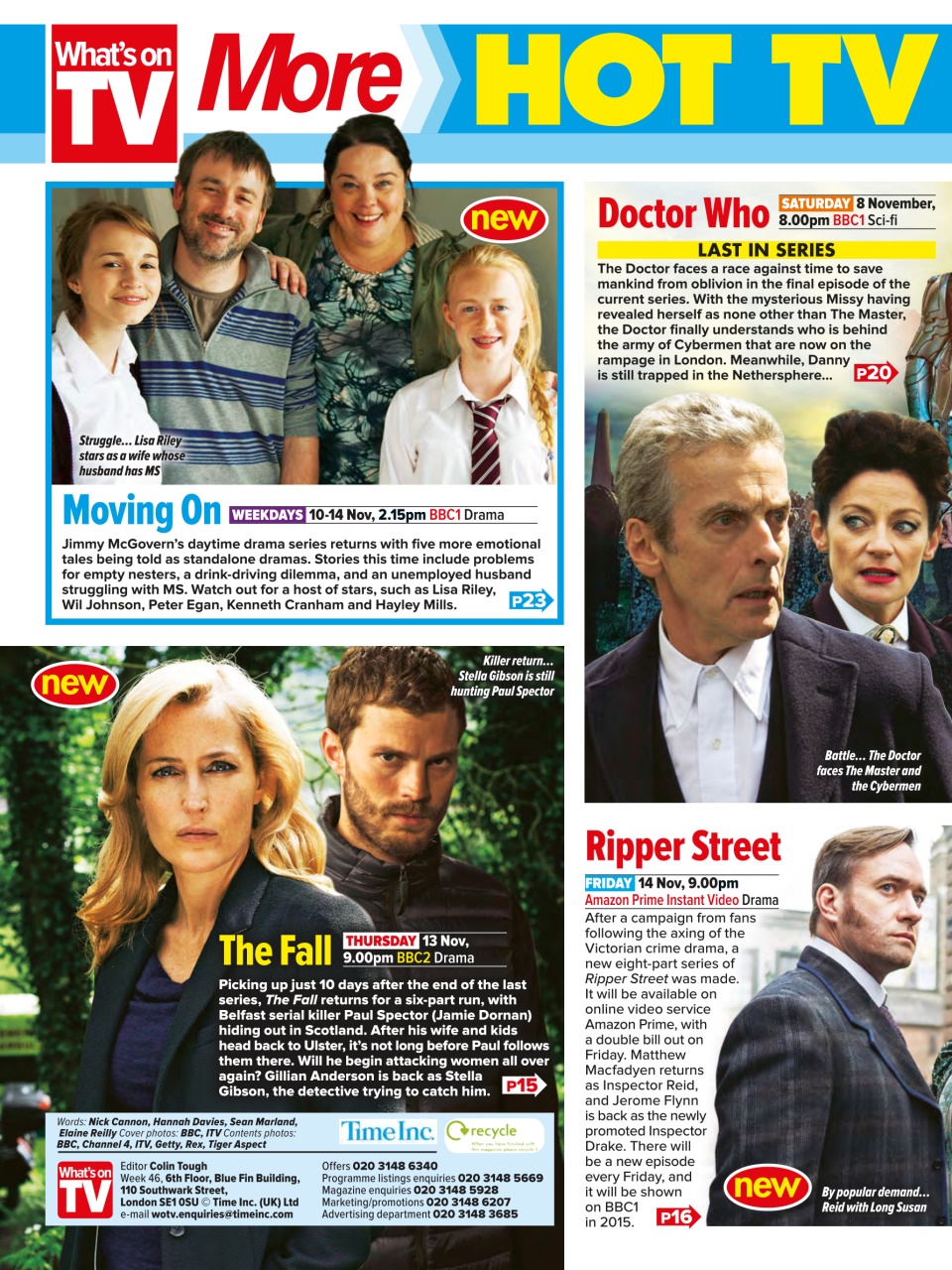What's on TV Preview Pages