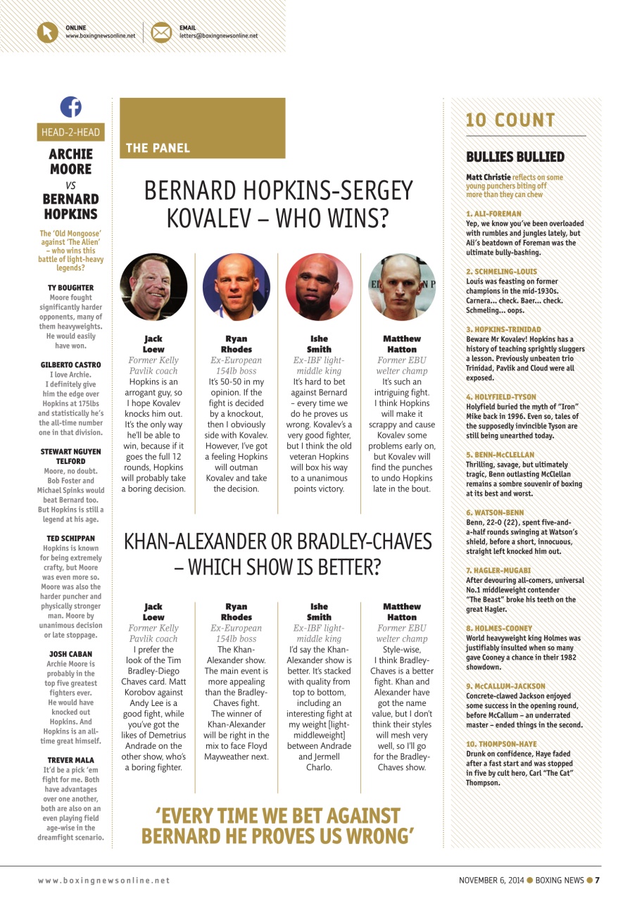 Boxing News Preview Pages