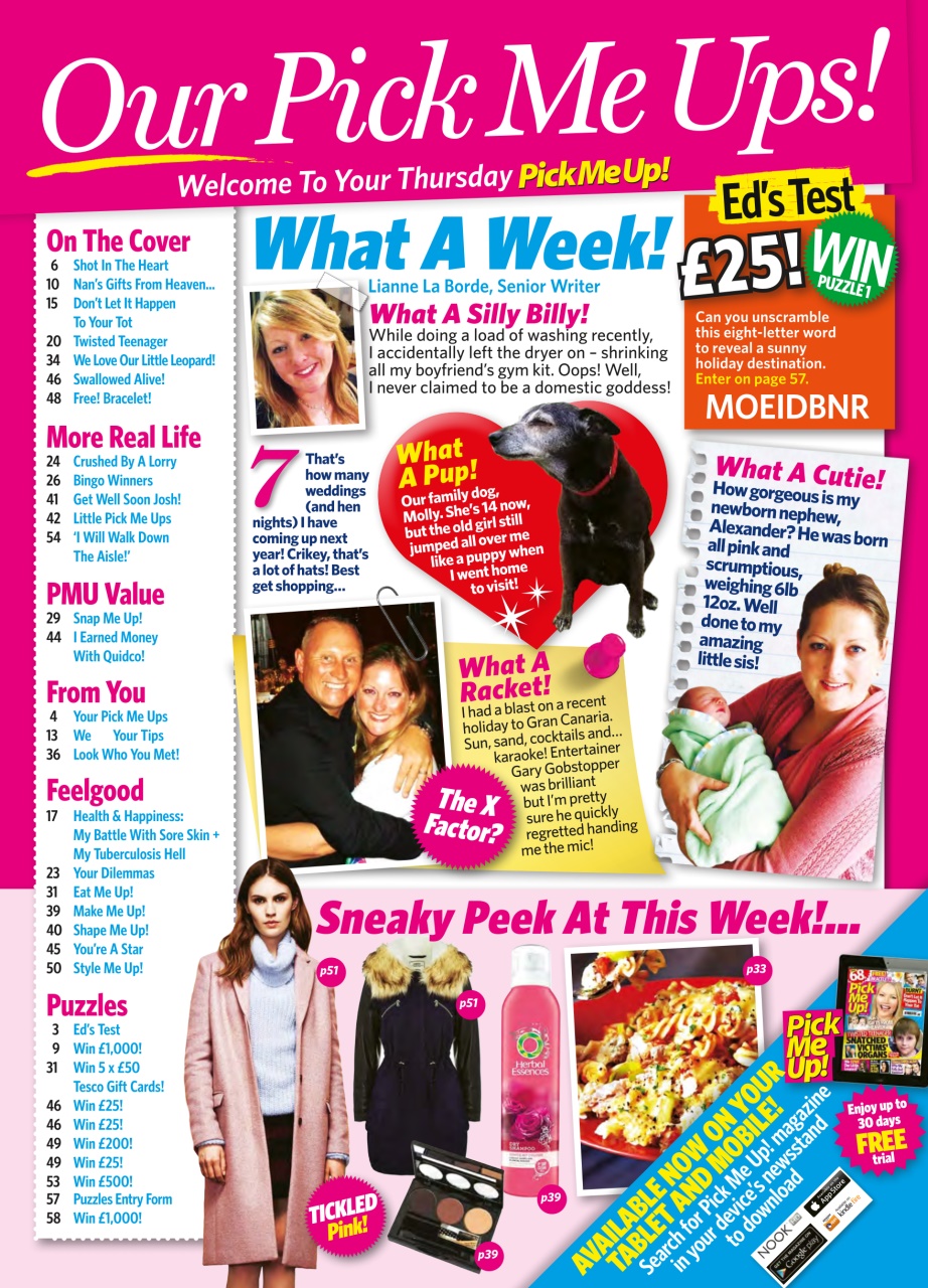 Pick Me Up Preview Pages