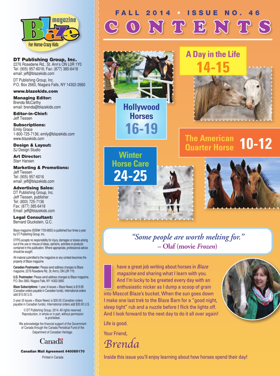 Blaze Magazine For Horse Crazy Kids Preview Pages