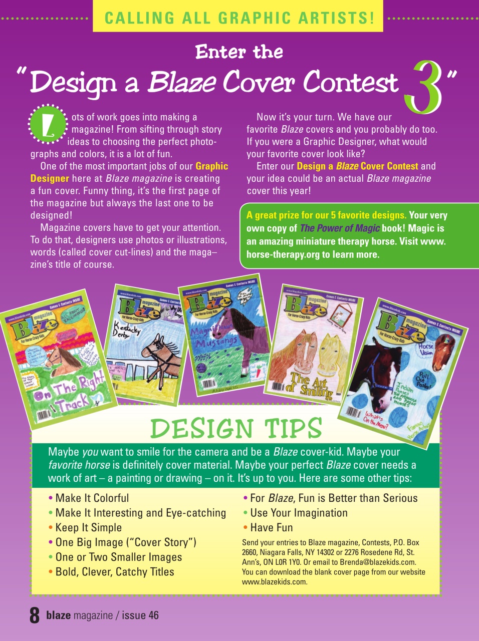 Blaze Magazine For Horse Crazy Kids Preview Pages