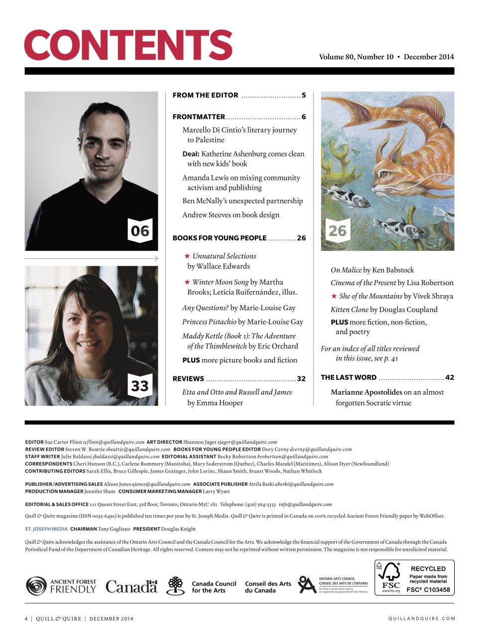 Quill & Quire Preview Pages