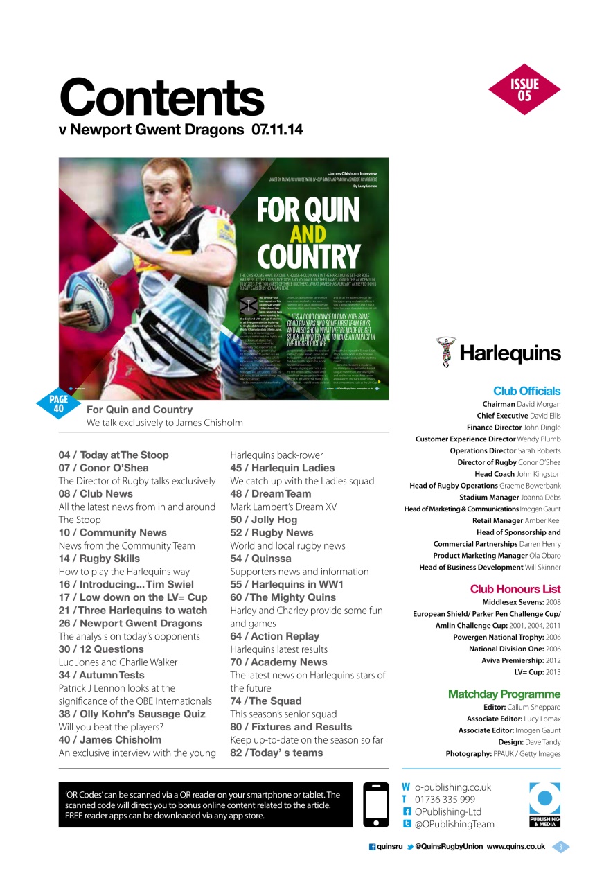 Harlequins Preview Pages