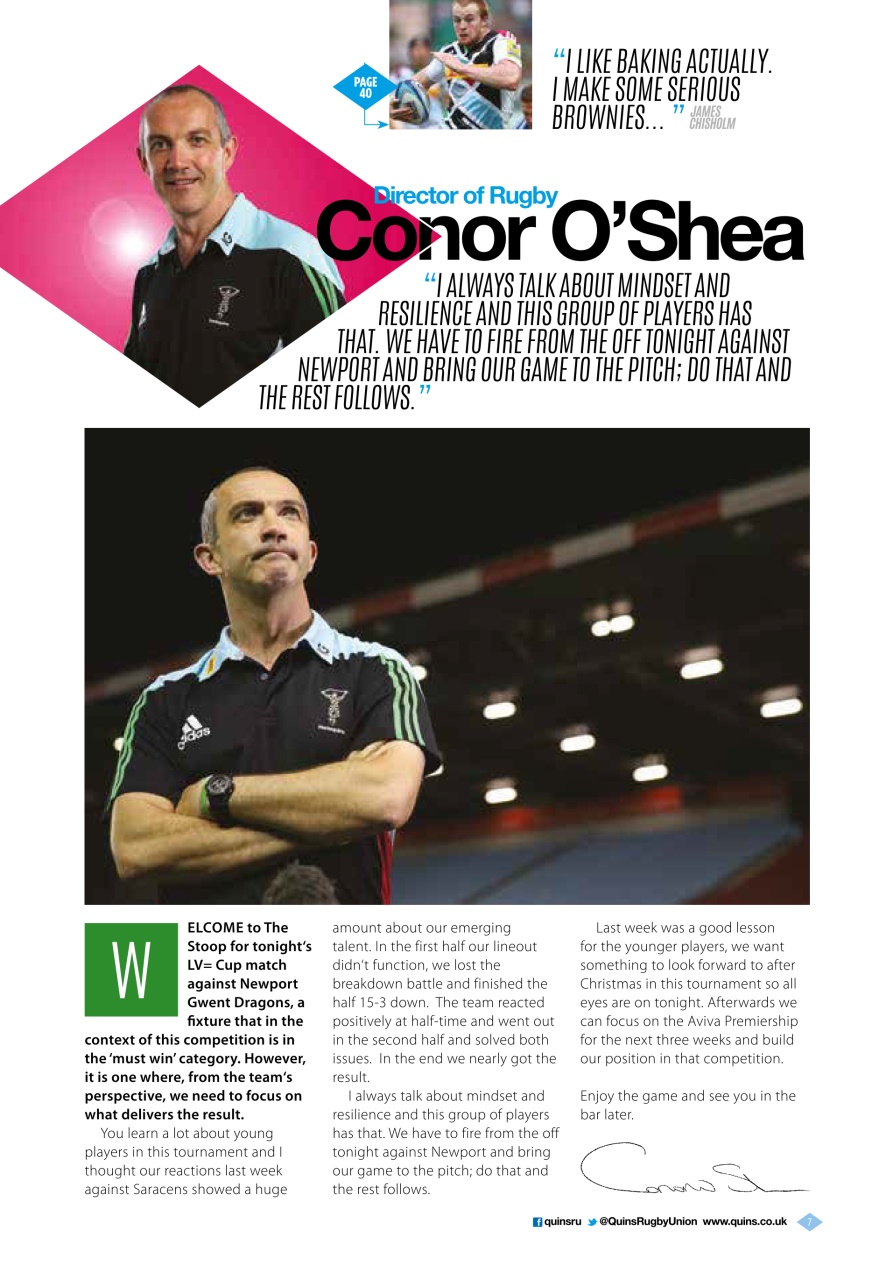 Harlequins Preview Pages