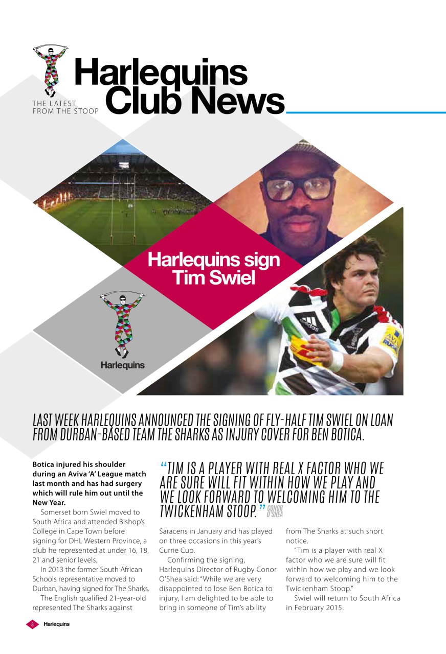 Harlequins Preview Pages