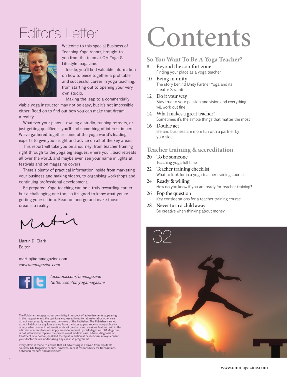 OM Yoga Magazine Preview Pages