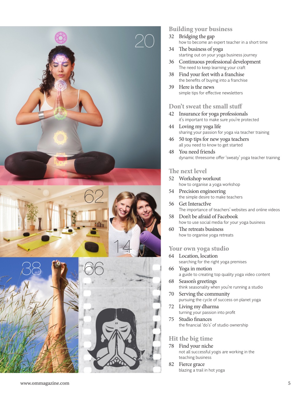 OM Yoga Magazine Preview Pages