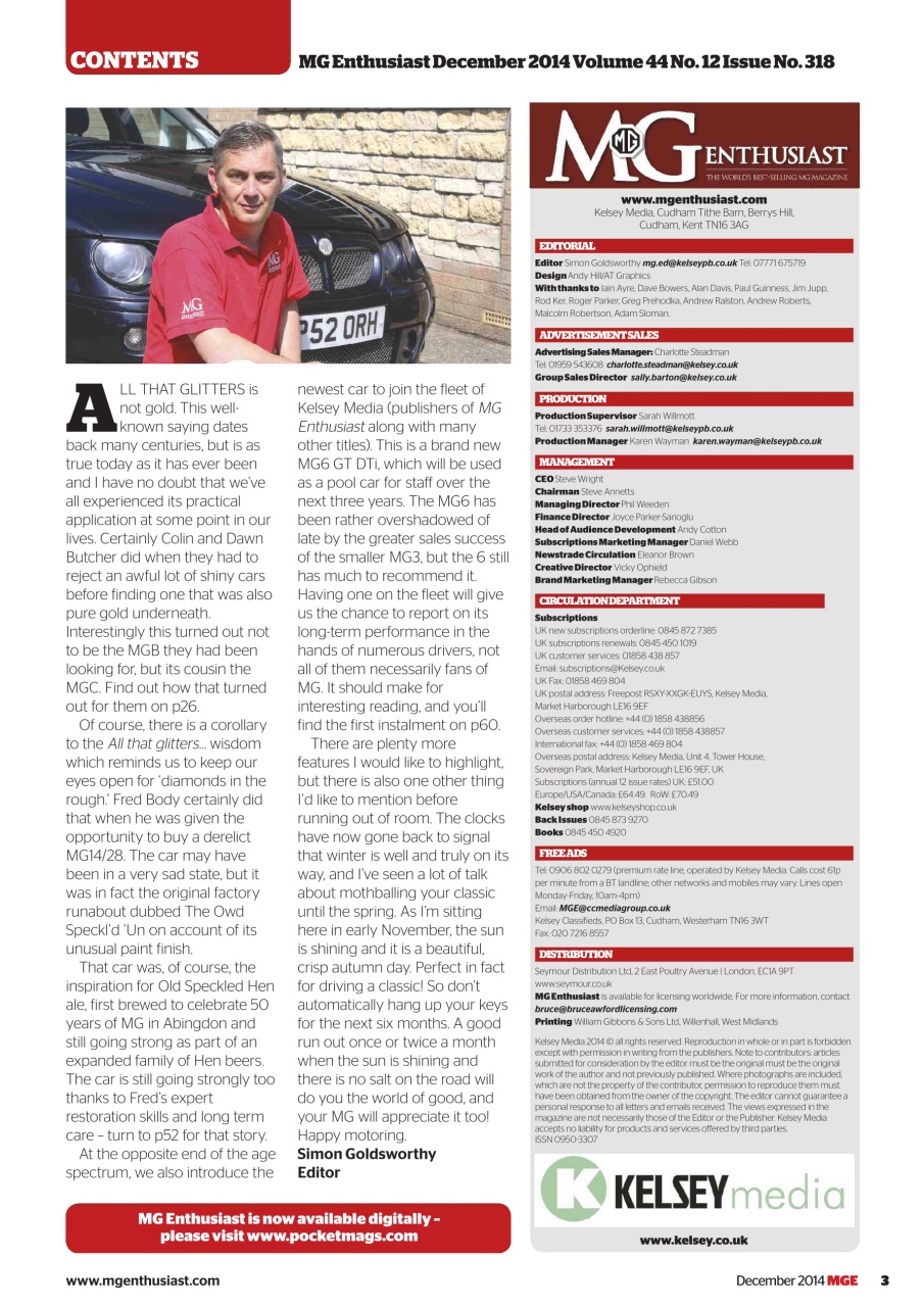 MG Enthusiast Preview Pages