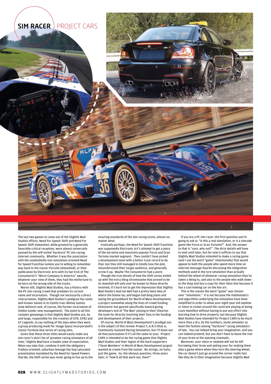 Sim Racer Preview Pages