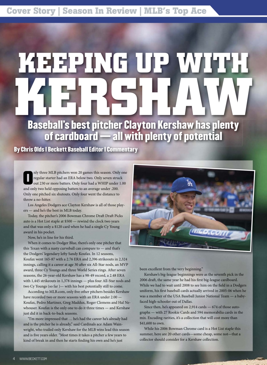 Beckett Baseball Magazine Preview Pages