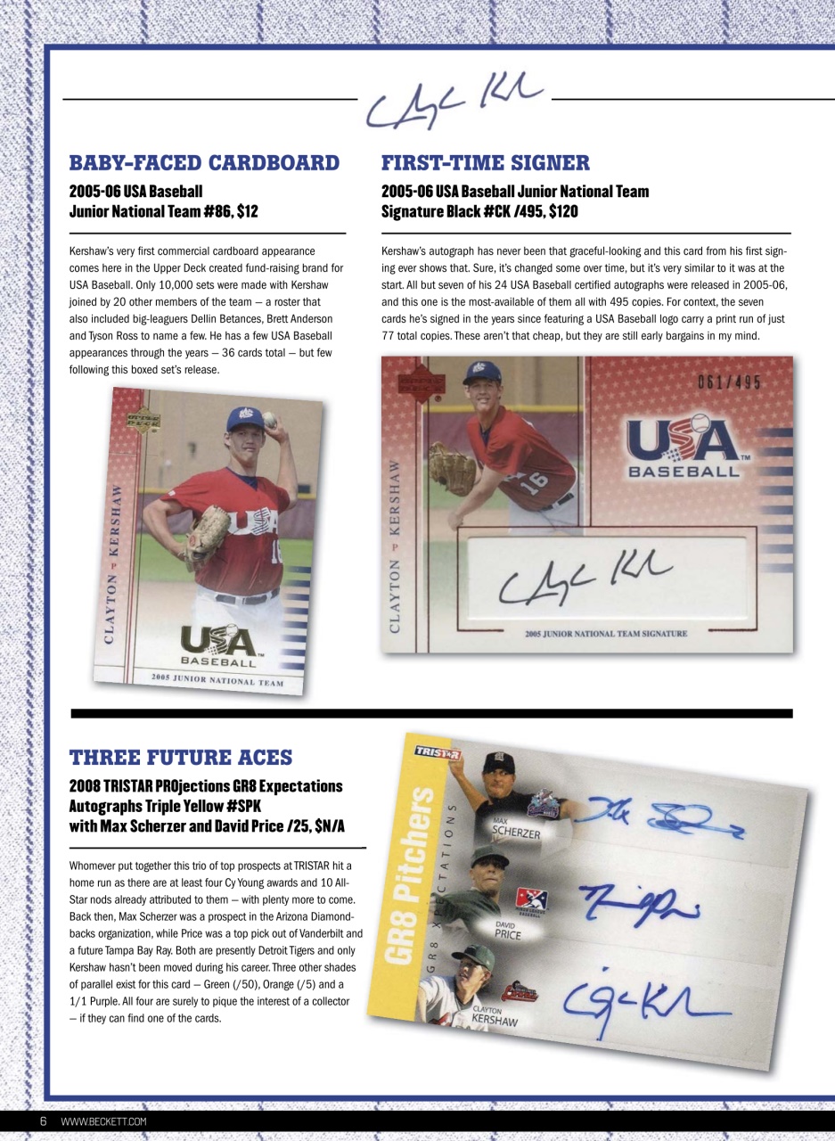 Beckett Baseball Magazine Preview Pages