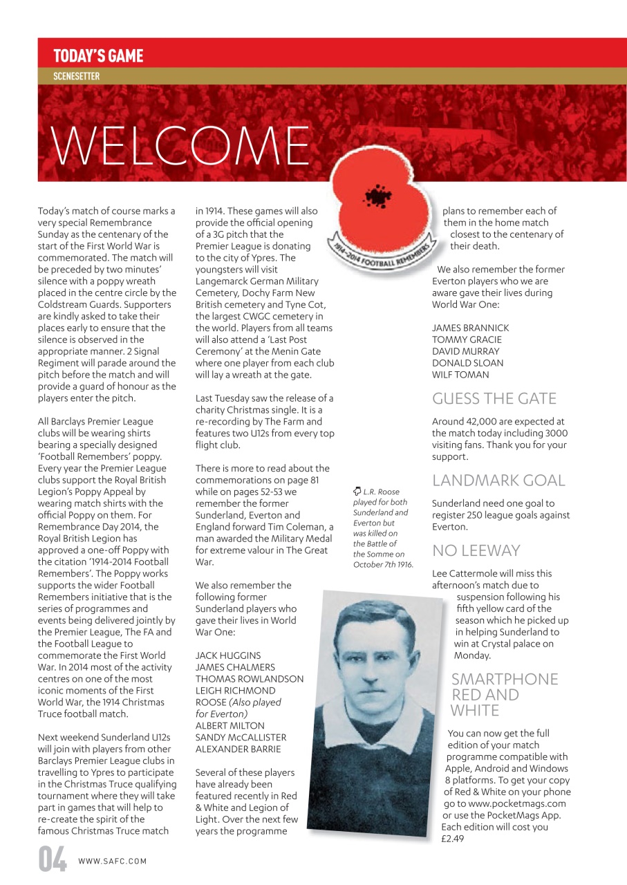 Sunderland FC Preview Pages
