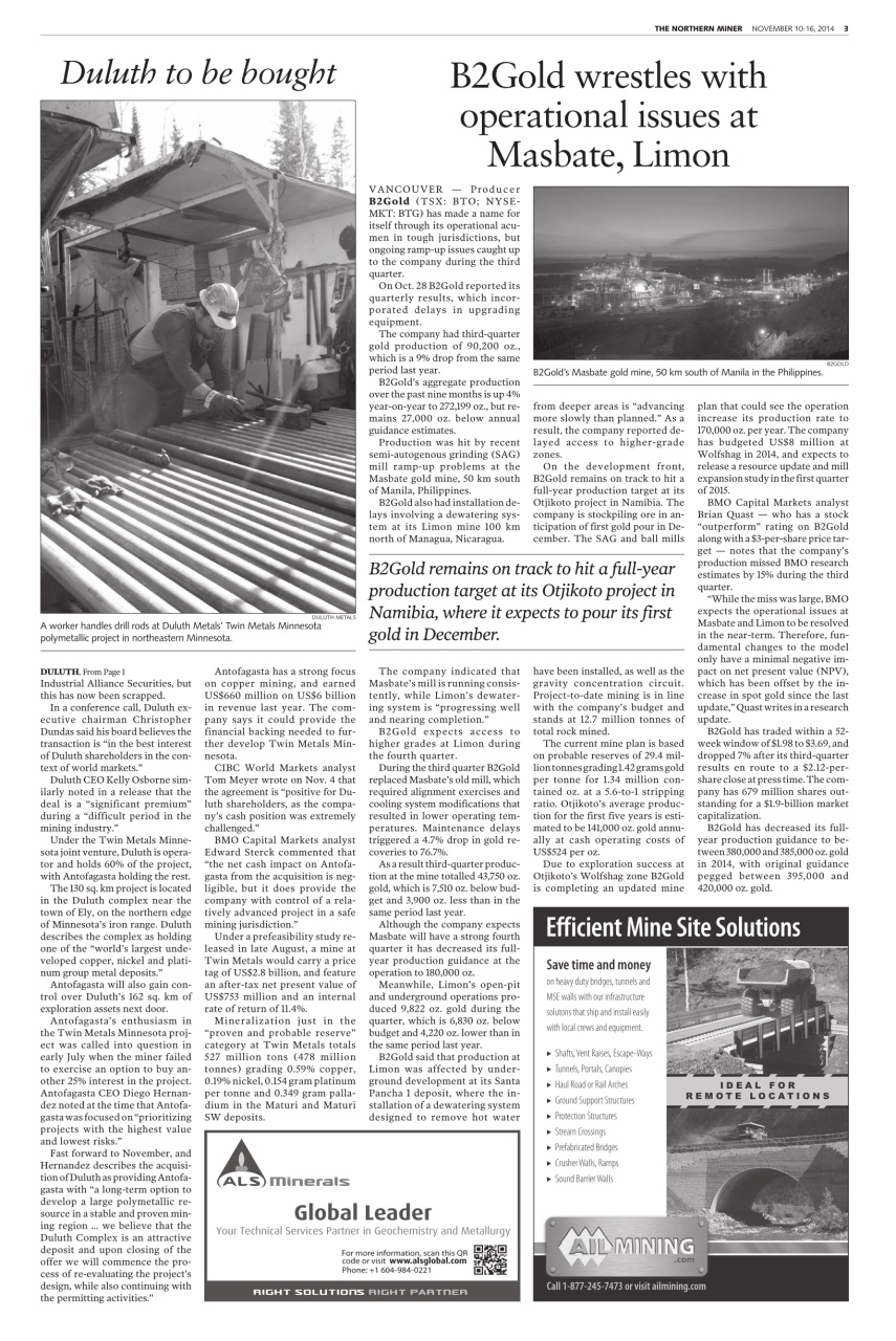 The Northern Miner Preview Pages