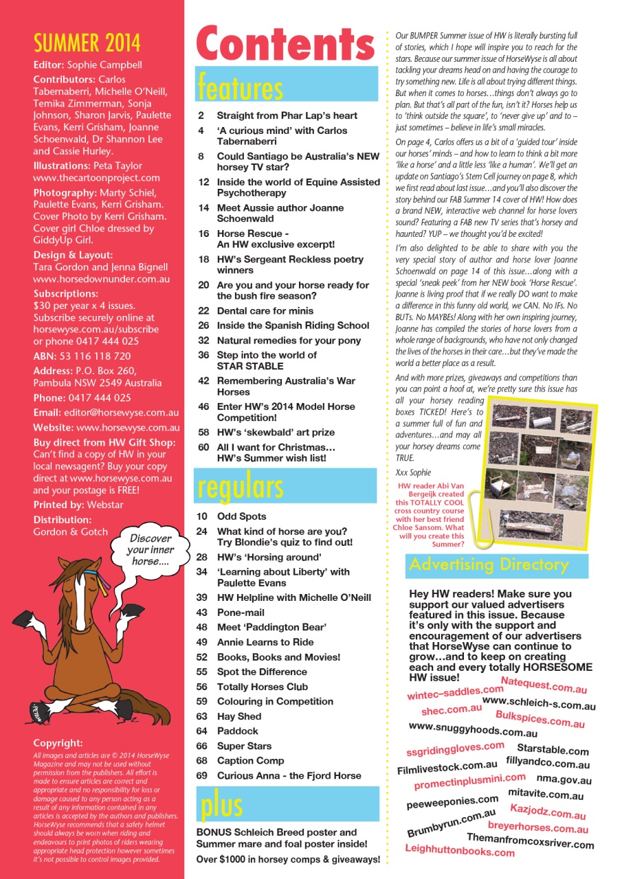 HorseWyse Magazine Preview Pages