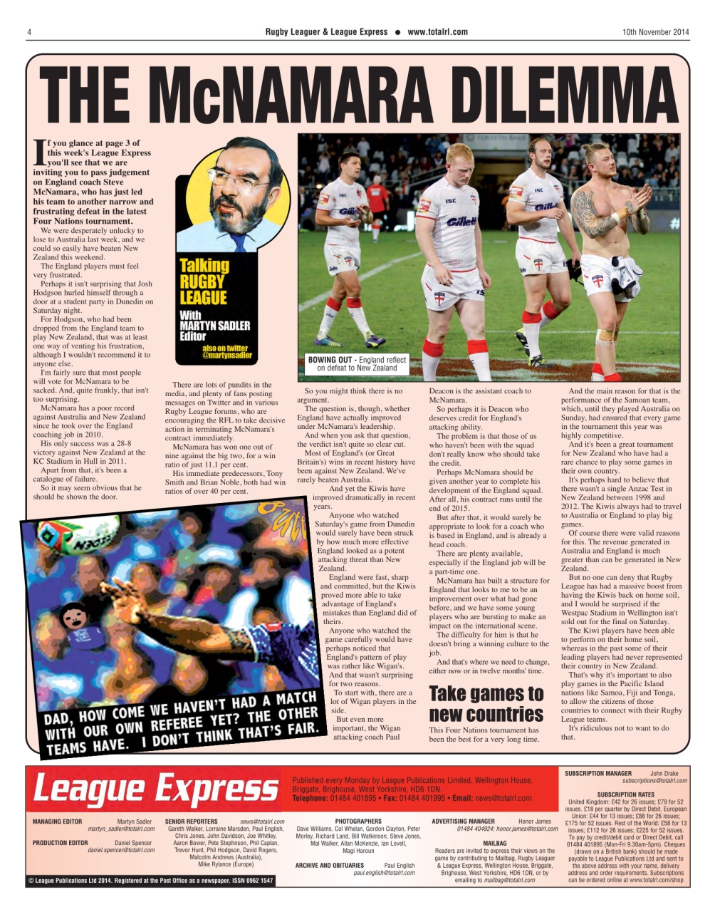 League Express Preview Pages