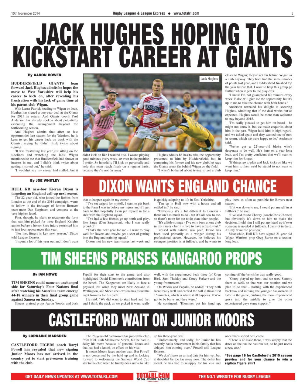 League Express Preview Pages