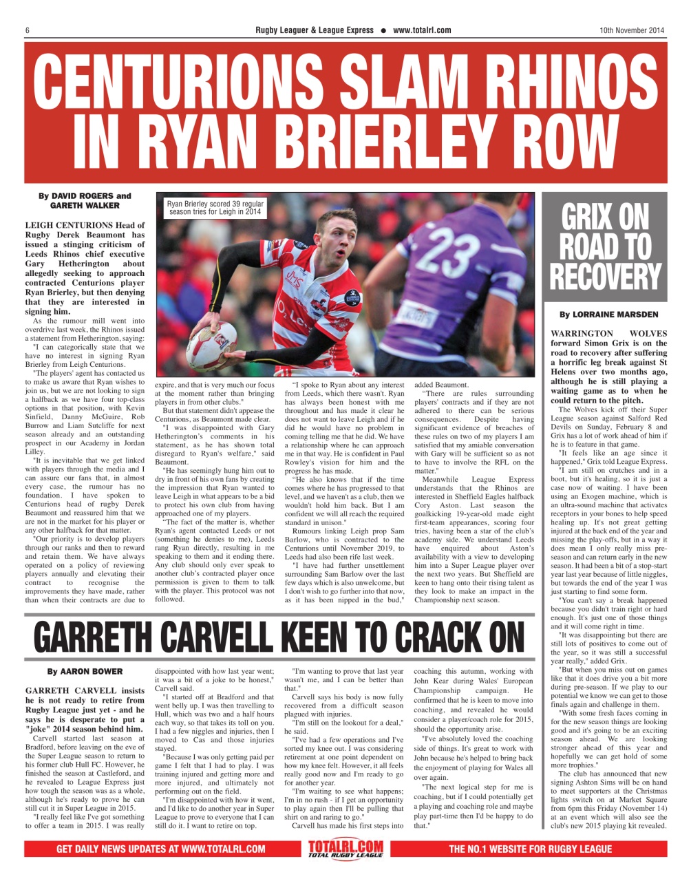 League Express Preview Pages