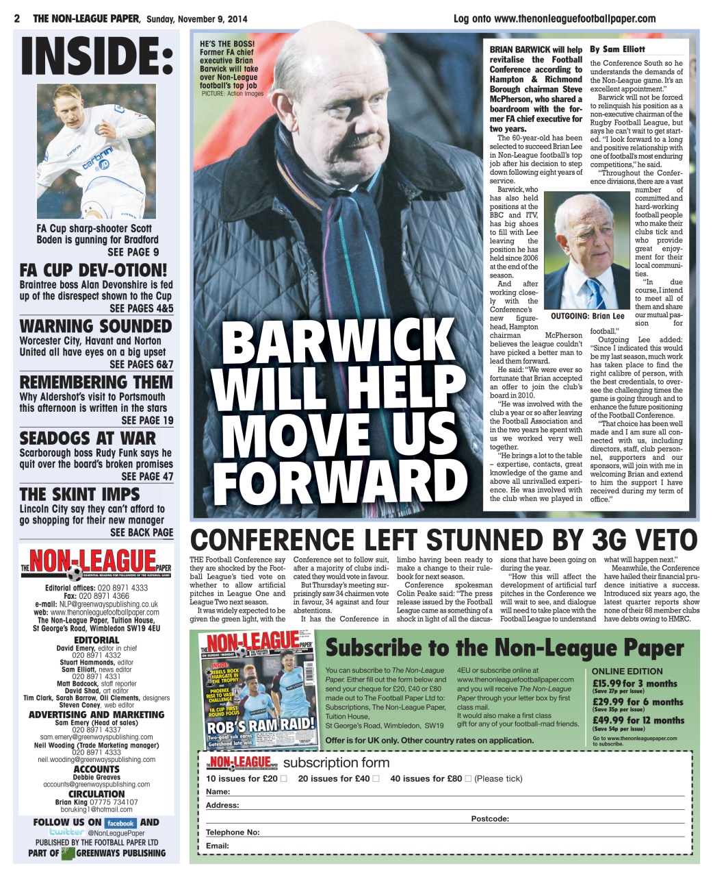The Non-League Football Paper Preview Pages